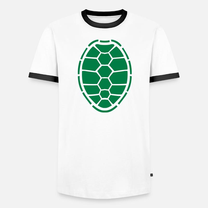 turtle shell design logo comic cartoon turtle armo Men's Ringer Shirt