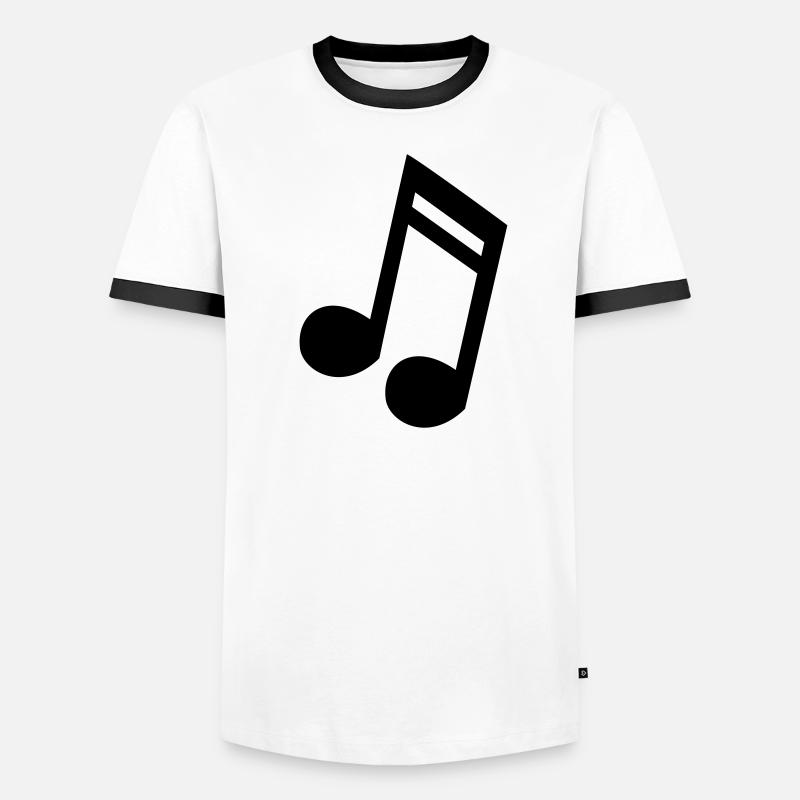 Score 16 notes de musique idée cadeau T-shirt contrasté Homme