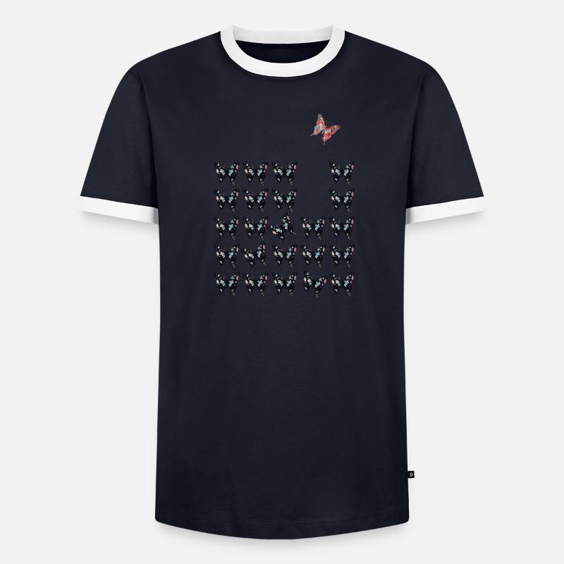 be different Männer Kontrast-T-Shirt