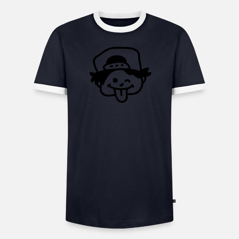 Naughty Boy - line Men's Ringer Shirt