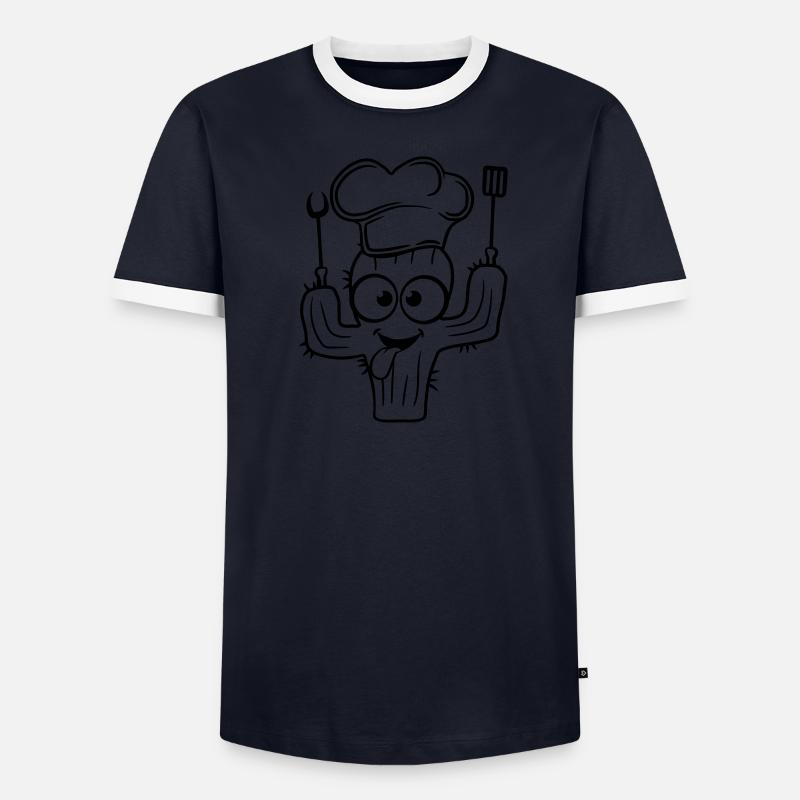 cactus soft cook restaurant grill chef hat pancake Men's Ringer Shirt
