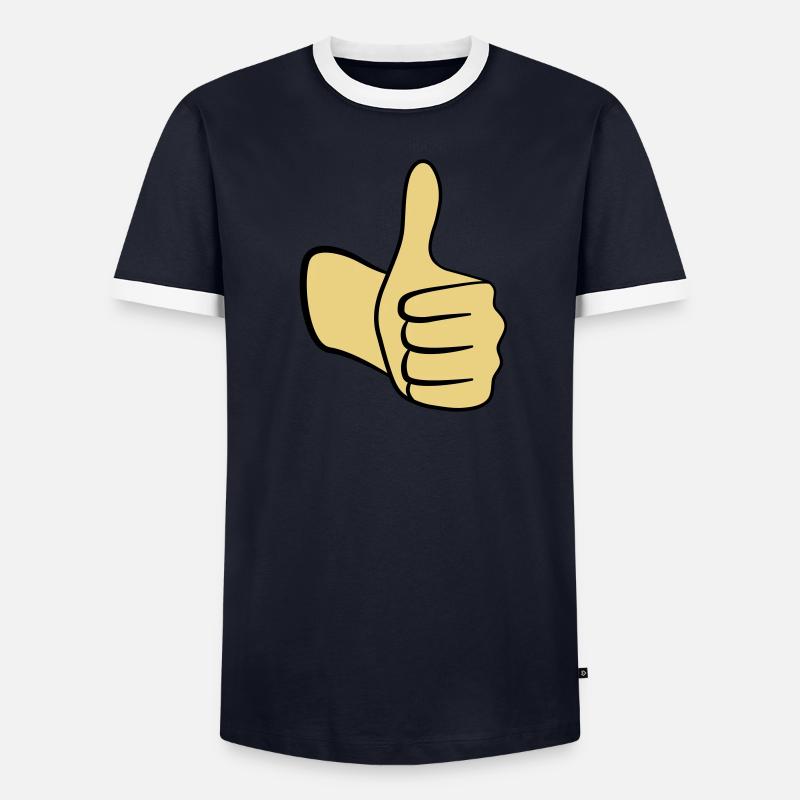 Daumen hoch! Männer Kontrast-T-Shirt