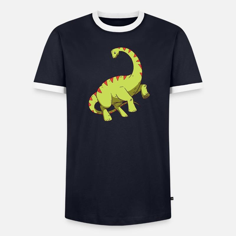 Apatosaurus long-necked dinosaur Men's Ringer Shirt