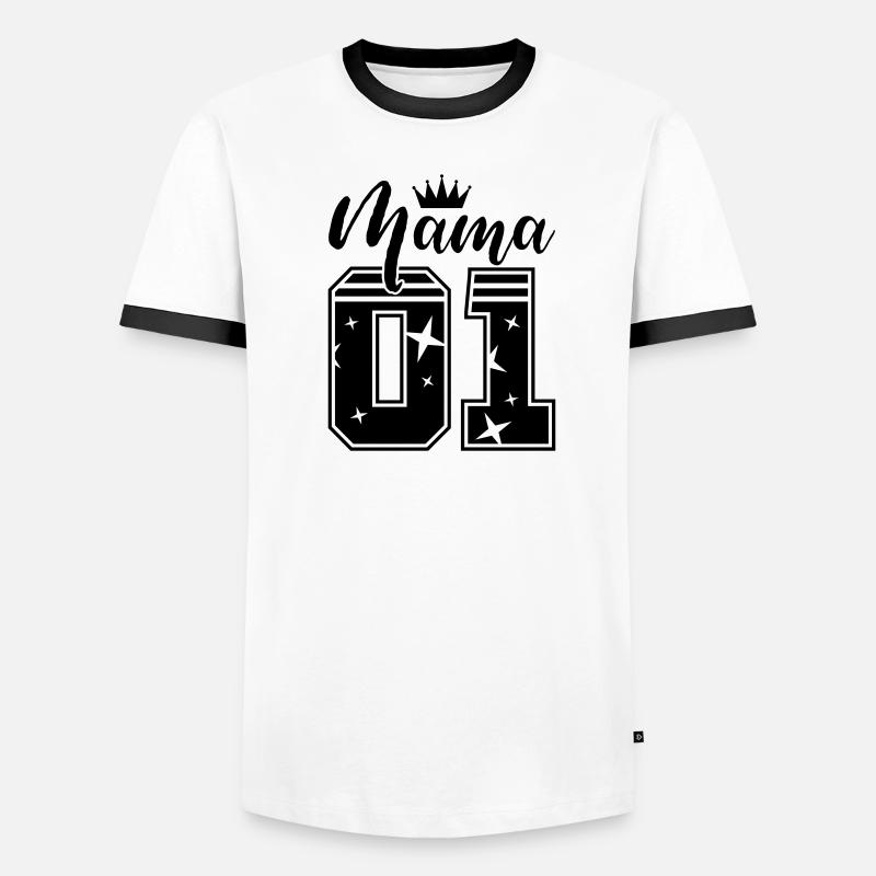 mama 01 krone Männer Kontrast-T-Shirt