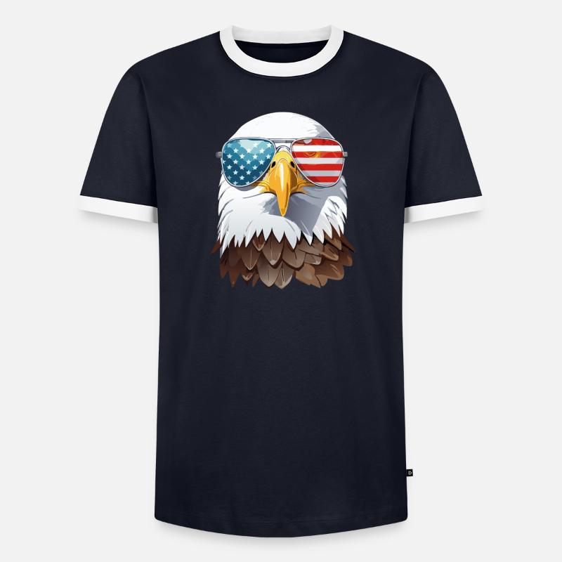 eagle head T-shirt contrasté Homme