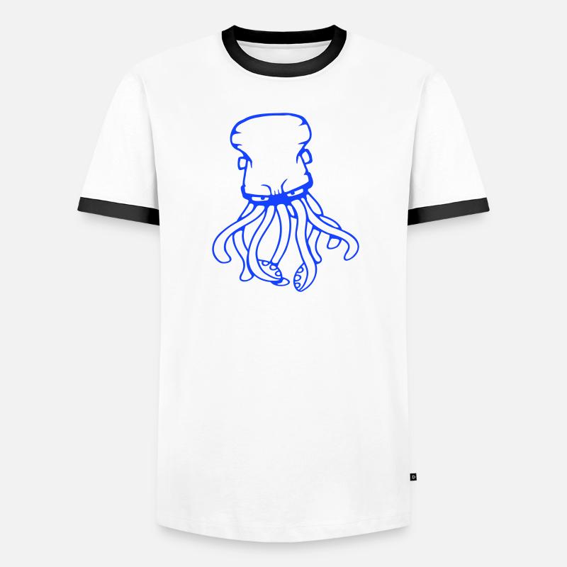 Pieuvre, Pieuvre, Pieuvre, Céphalopode, Calmar géant T-shirt contrasté Homme