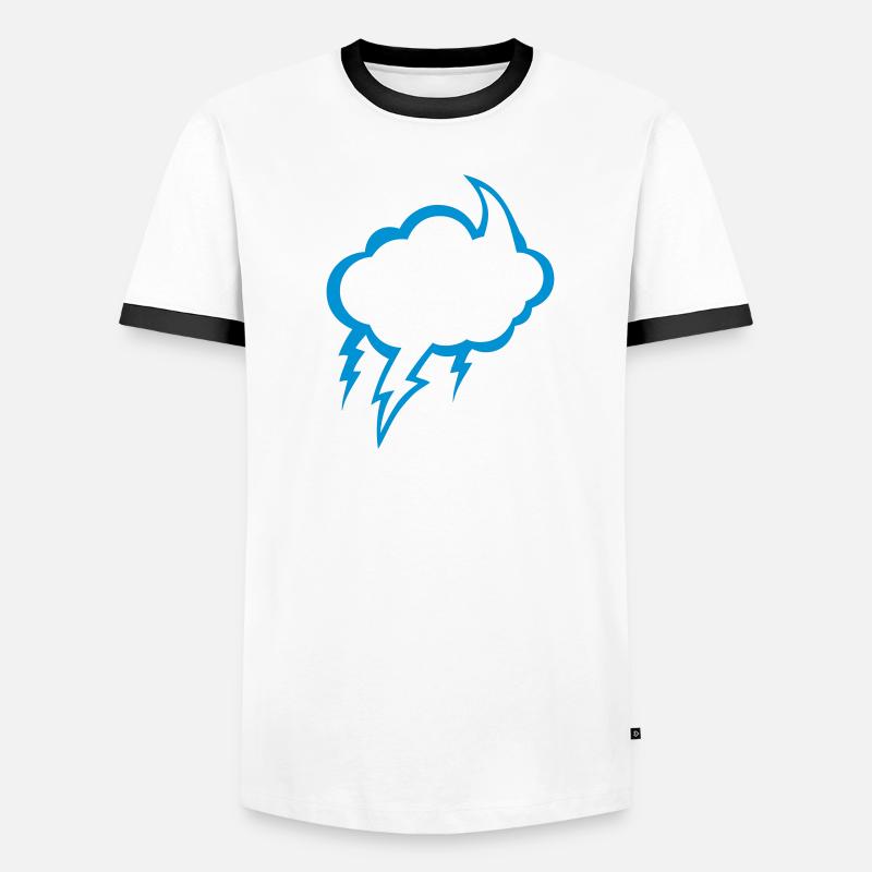 bubble cloud eclair dark cloudy lightning 2210 Men's Ringer Shirt