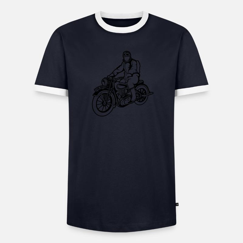 Chopper / Motorcycle 04_schwarz Men's Ringer Shirt