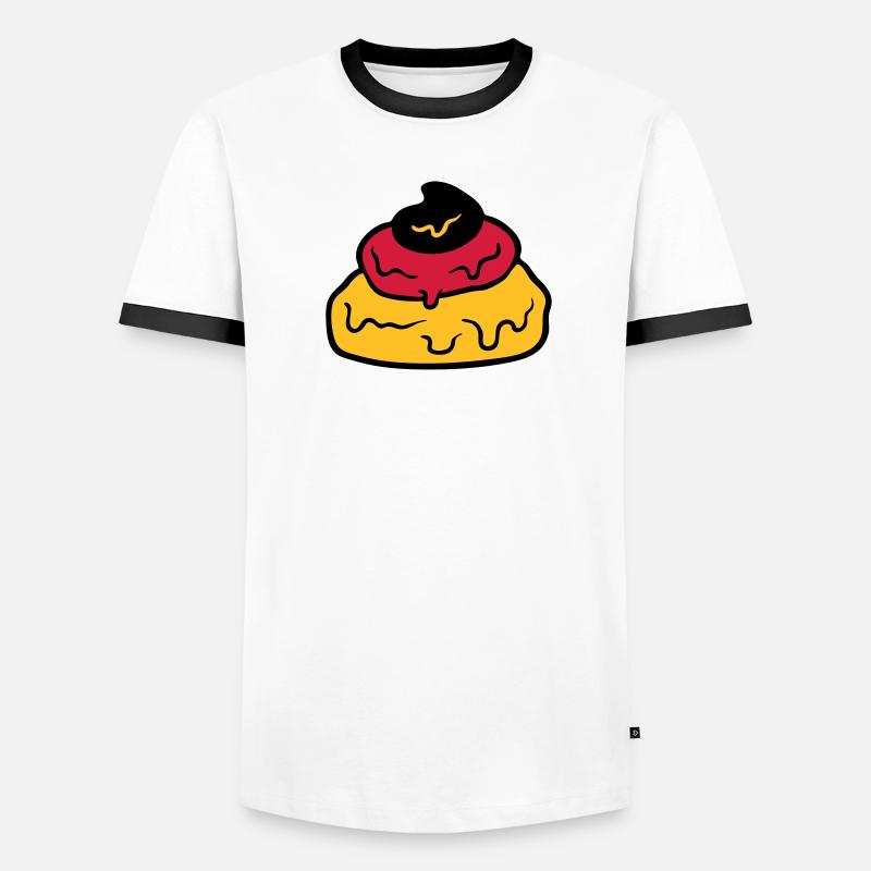 kacke scheiße haufen häufchen ekelig 3 farben deut Männer Kontrast-T-Shirt
