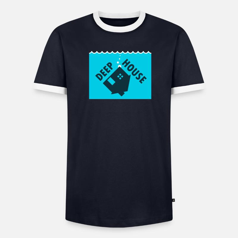 Deep House Männer Kontrast-T-Shirt