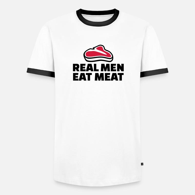 Fleisch Männer Kontrast-T-Shirt
