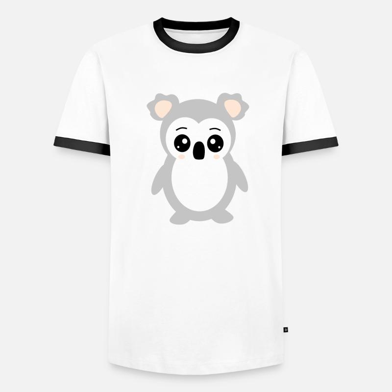 koala koala ours ours face oeil mignon T-shirt contrasté Homme