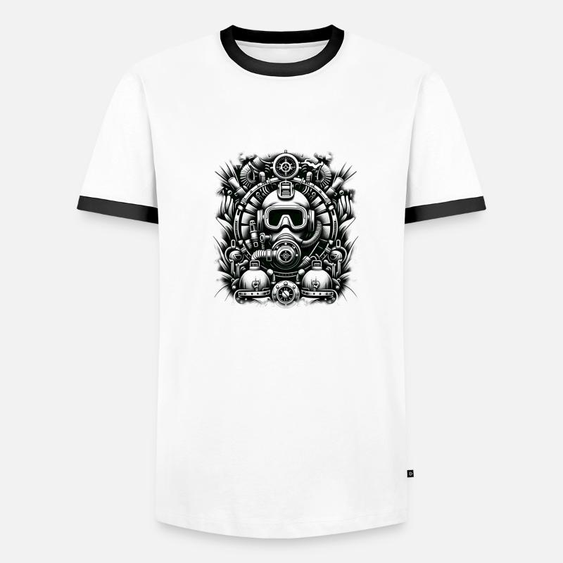 Plongée Plongeurs dans le monde sous-marin T-shirt contrasté Homme