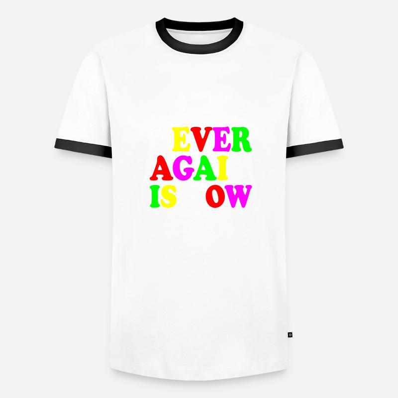 Never again is now T-shirt contrasté Homme