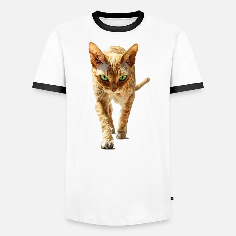 Devon Rex Männer Kontrast-T-Shirt