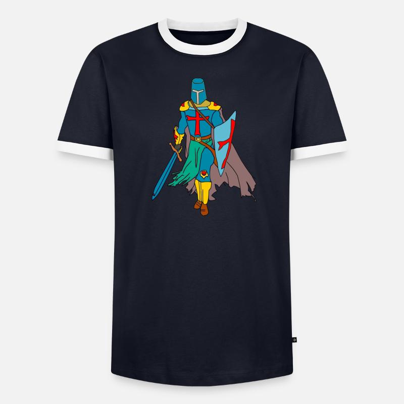 Ritter - Männer Kontrast-T-Shirt - undefined
