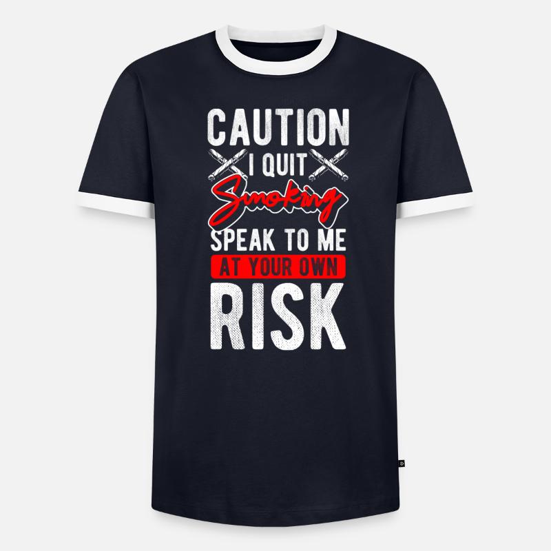 Fumer de la nicotine Interdiction de fumer Santé T-shirt contrasté Homme