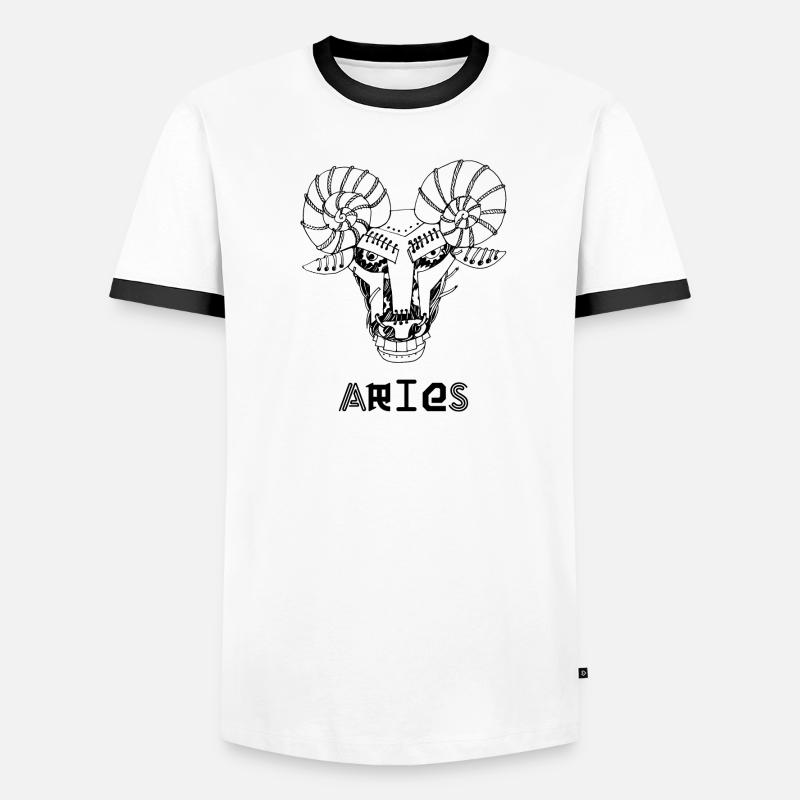 Sternzeichen Widder Männer Kontrast-T-Shirt