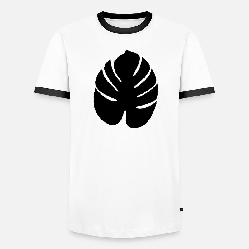 Exotic leaf black Men's Ringer Shirt