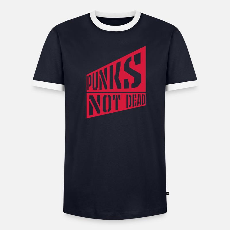 punks pas mort citation T-shirt contrasté Homme