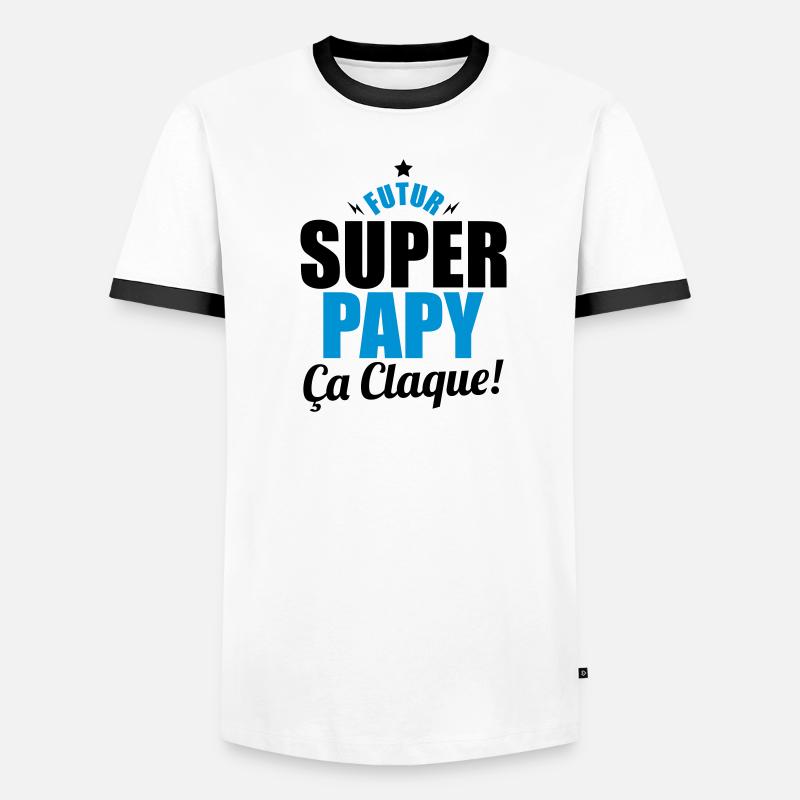 futur super papy ça claque T-shirt contrasté Homme
