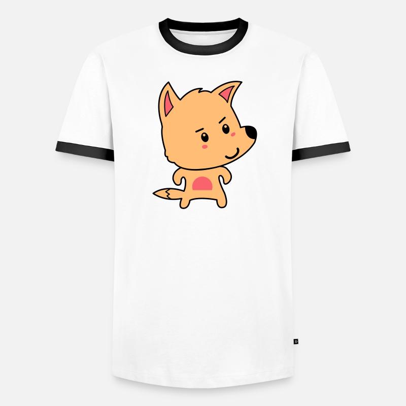 fuchs comic Männer Kontrast-T-Shirt