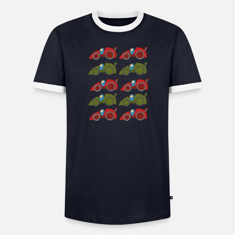 Course automobile 3 T-shirt contrasté Homme