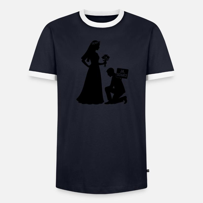 ehepaar Männer Kontrast-T-Shirt