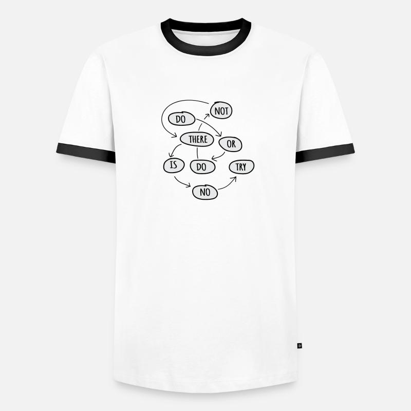 tun oder nicht tun Männer Kontrast-T-Shirt