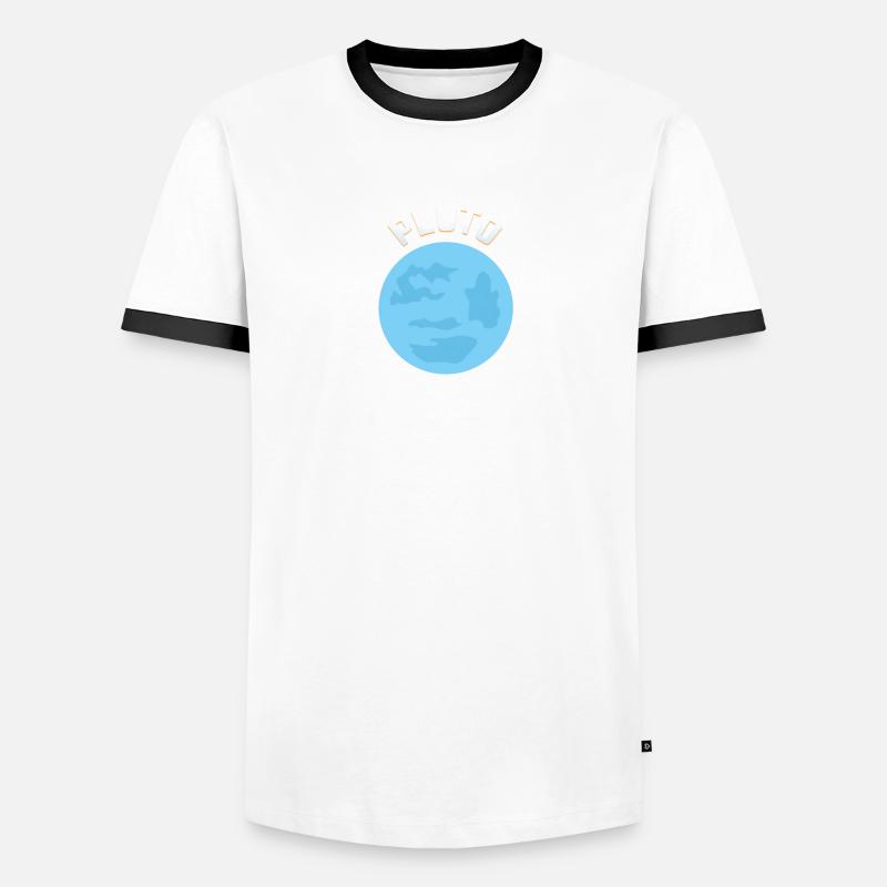 PLUTO NEVER FORGET 1930-2006 Männer Kontrast-T-Shirt