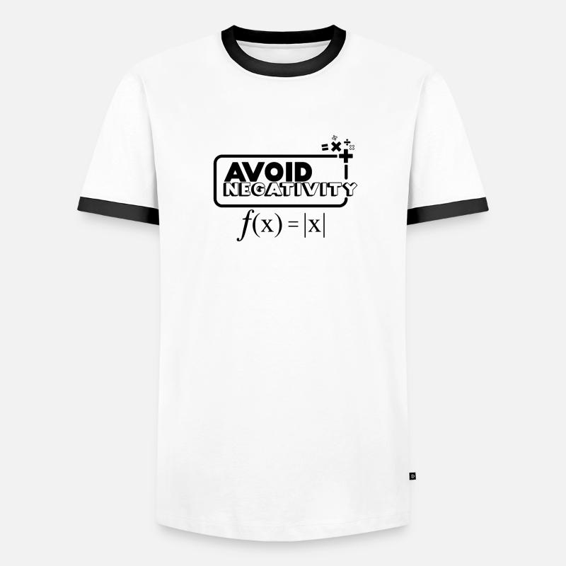 Avoid Negativity - schwarz Männer Kontrast-T-Shirt