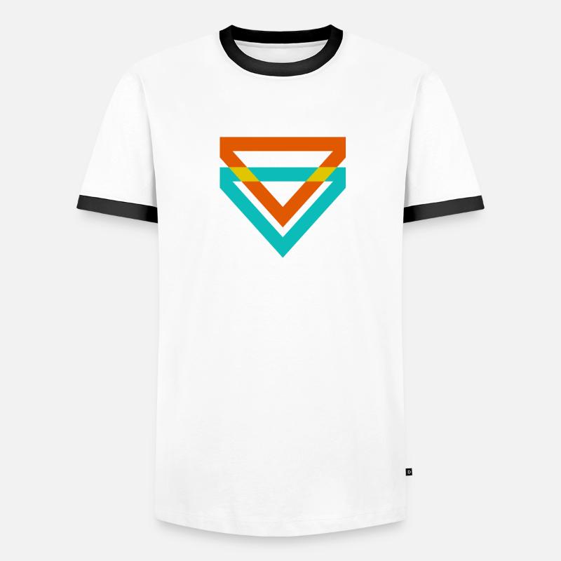 Triangular triangles are a kind of illusion Men's Ringer Shirt