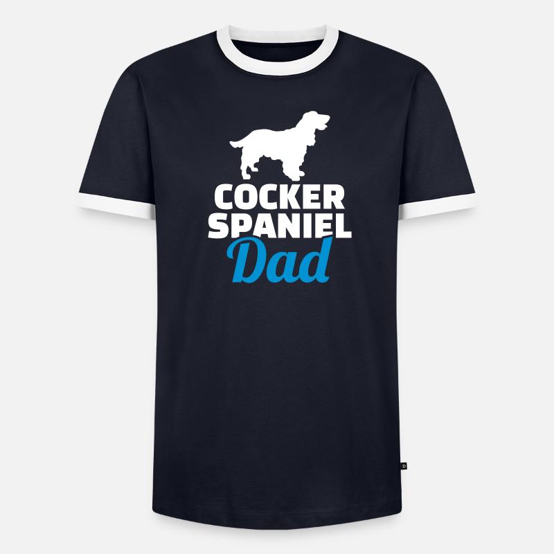 Cocker Spaniel Männer Kontrast-T-Shirt