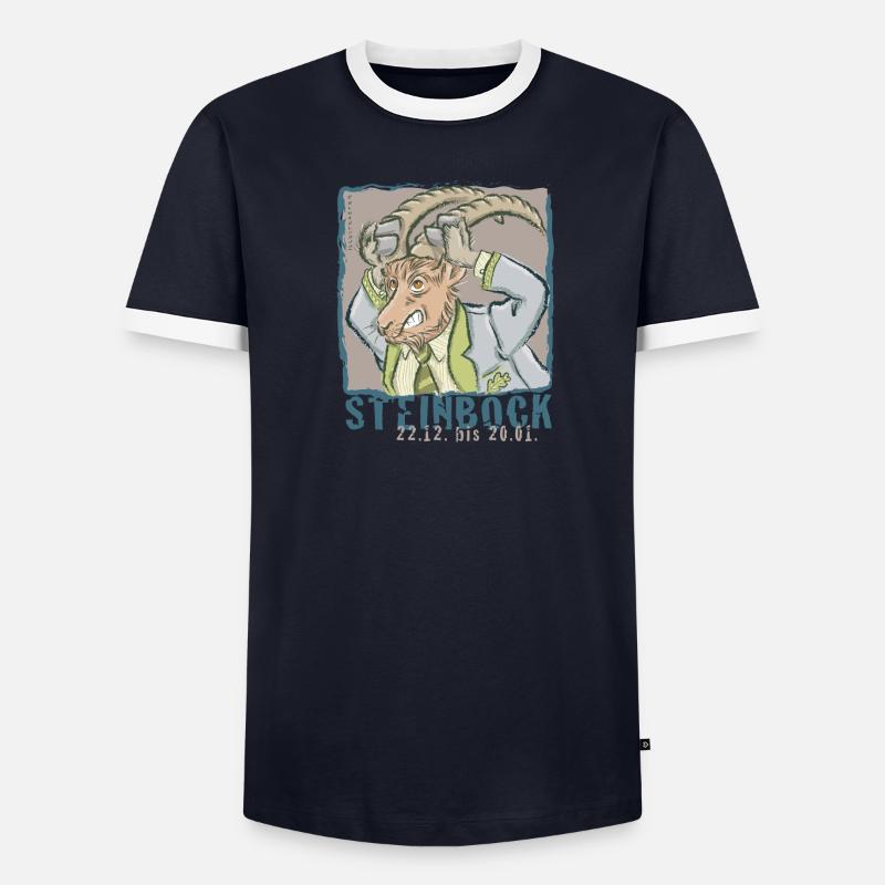 Sternzeichen - Steinbock Männer Kontrast-T-Shirt