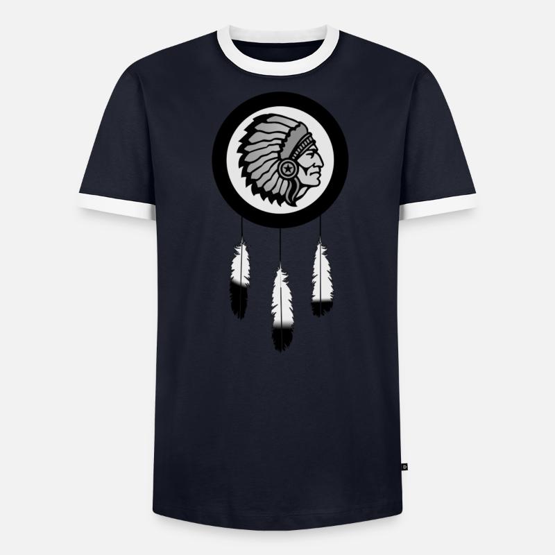 native america T-shirt contrasté Homme