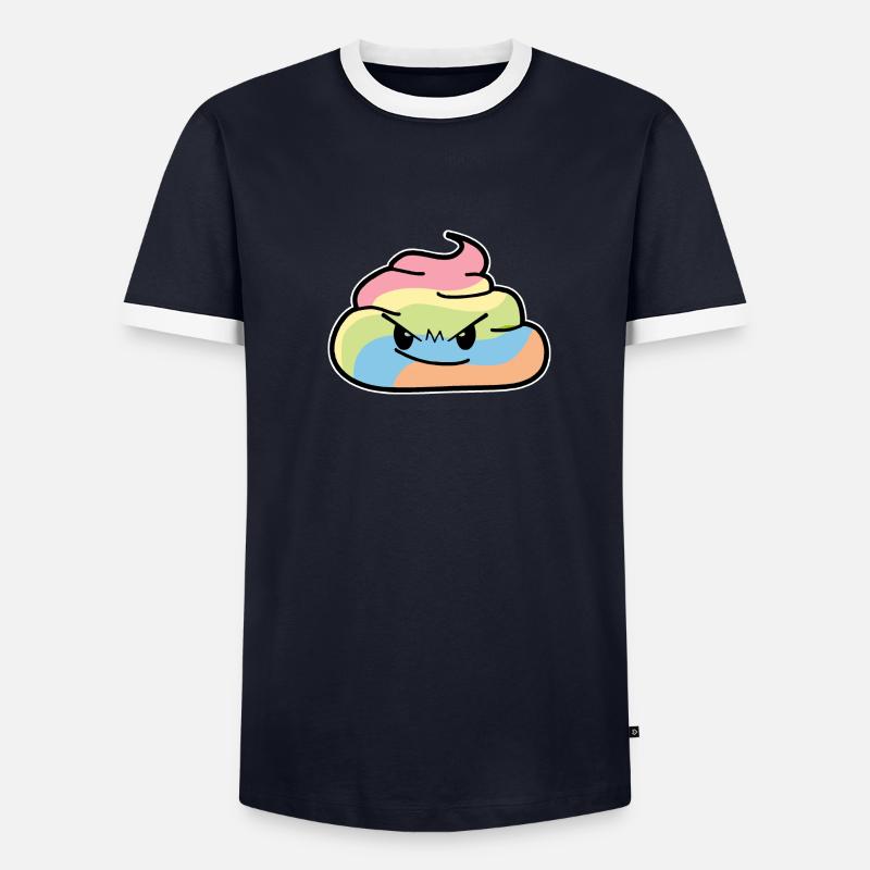 Rainbow Bunch - Poo grumpy poop Men's Ringer Shirt