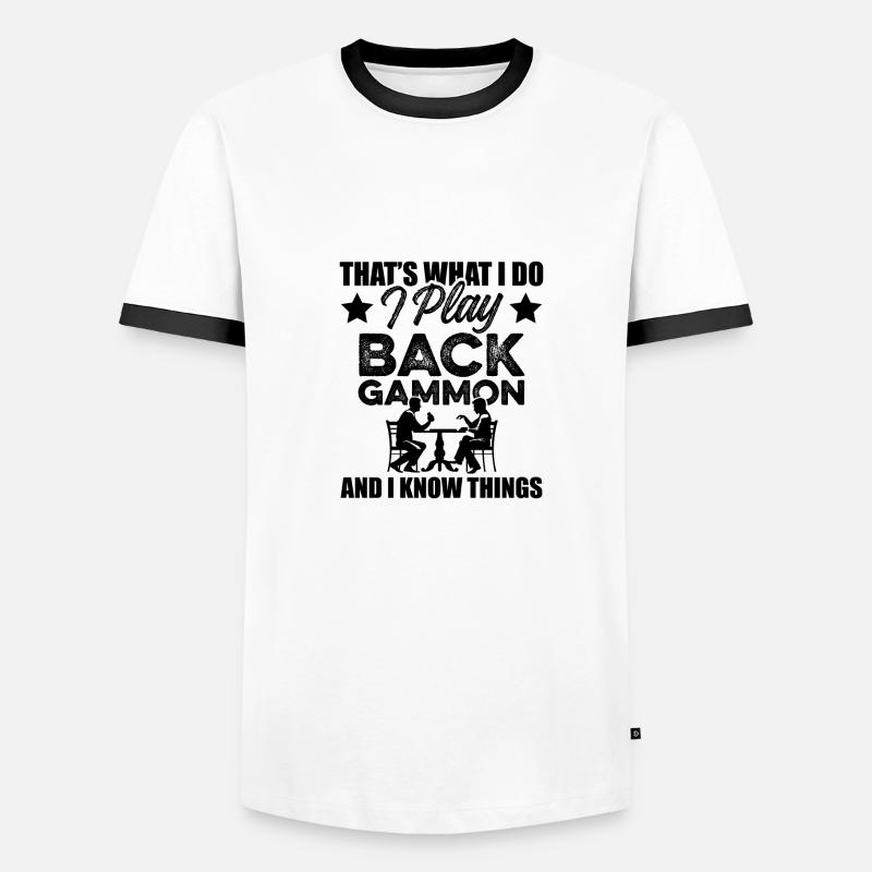 jeu backgammon T-shirt contrasté Homme
