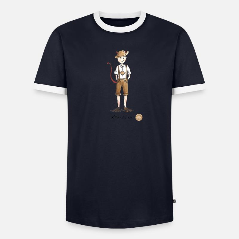 Lausbua Männer Kontrast-T-Shirt