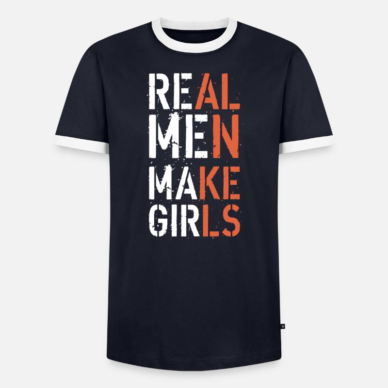 Echte Männer machen Mädchen Vatertagsgeschenk - Männer Kontrast-T-Shirt - 