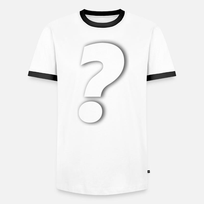 Fragezeichen Männer Kontrast-T-Shirt