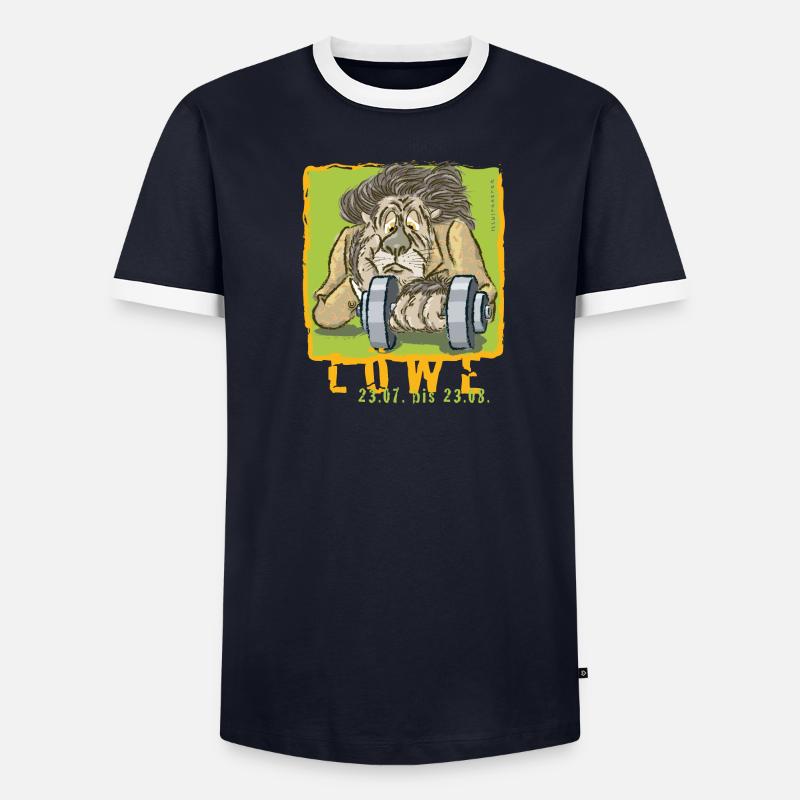 Sternzeichen - Löwe Männer Kontrast-T-Shirt