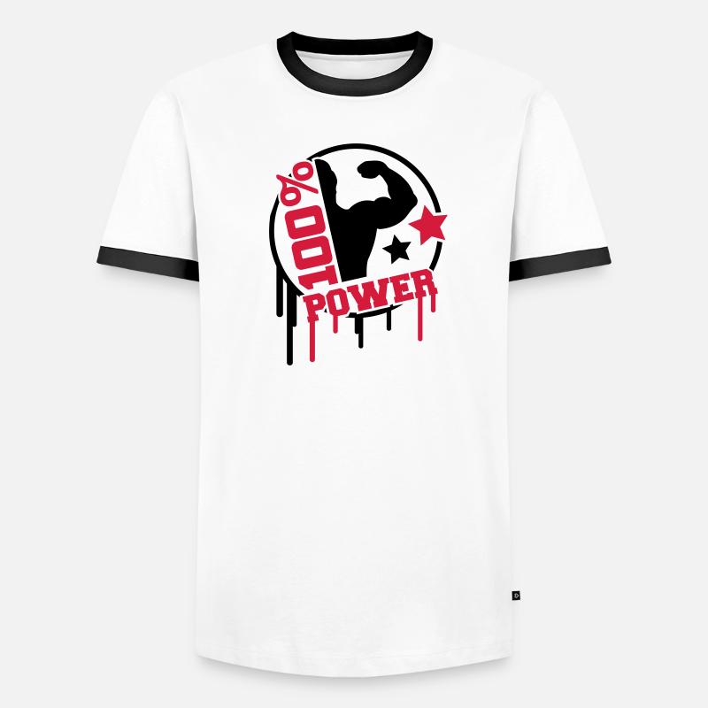 power_100_splat_co2 Men's Ringer Shirt