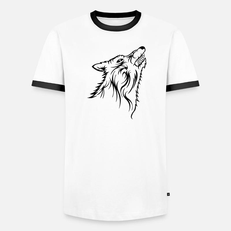 wolf T-shirt contrasté Homme