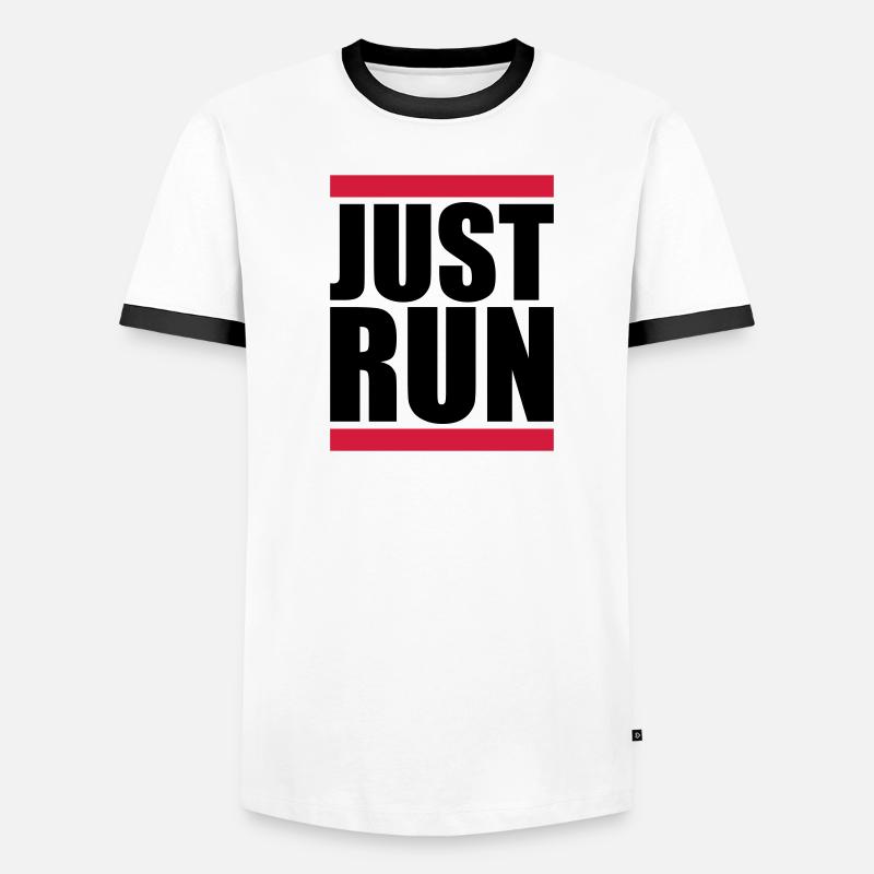 Logo de la barre d’exécution T-shirt contrasté Homme