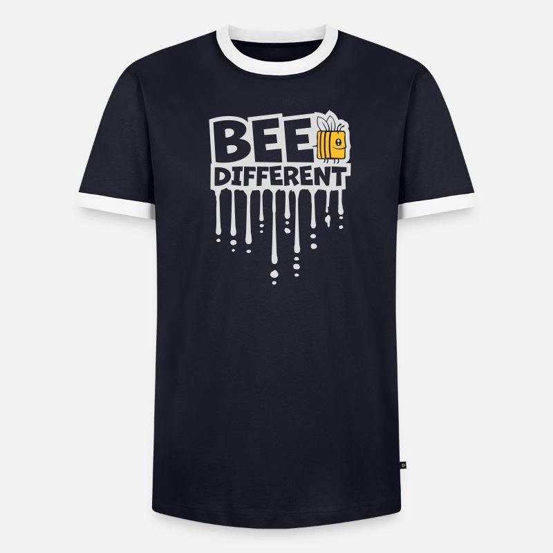bee different Spruch Zitat - Männer Kontrast-T-Shirt - undefined