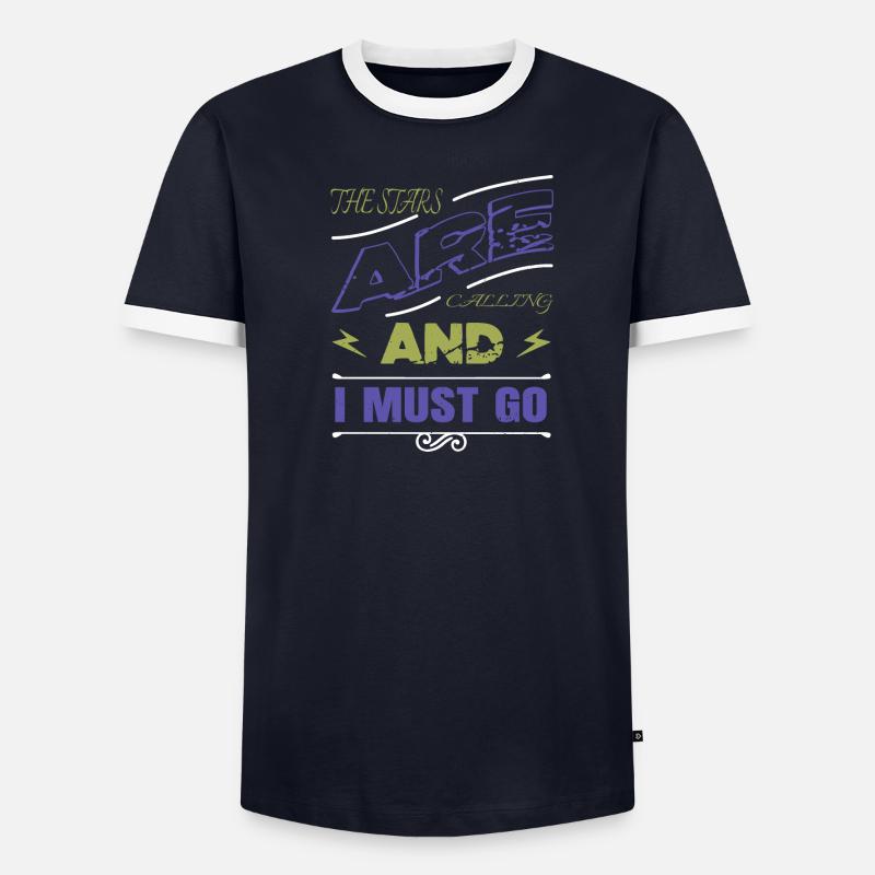 birthday present idea physics astronomy space ship Men's Ringer Shirt