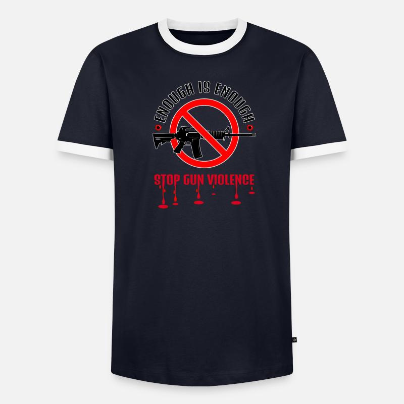 STOP À LA VIOLENCE ARMÉE | ASSEZ C’EST ASSEZ T-shirt contrasté Homme