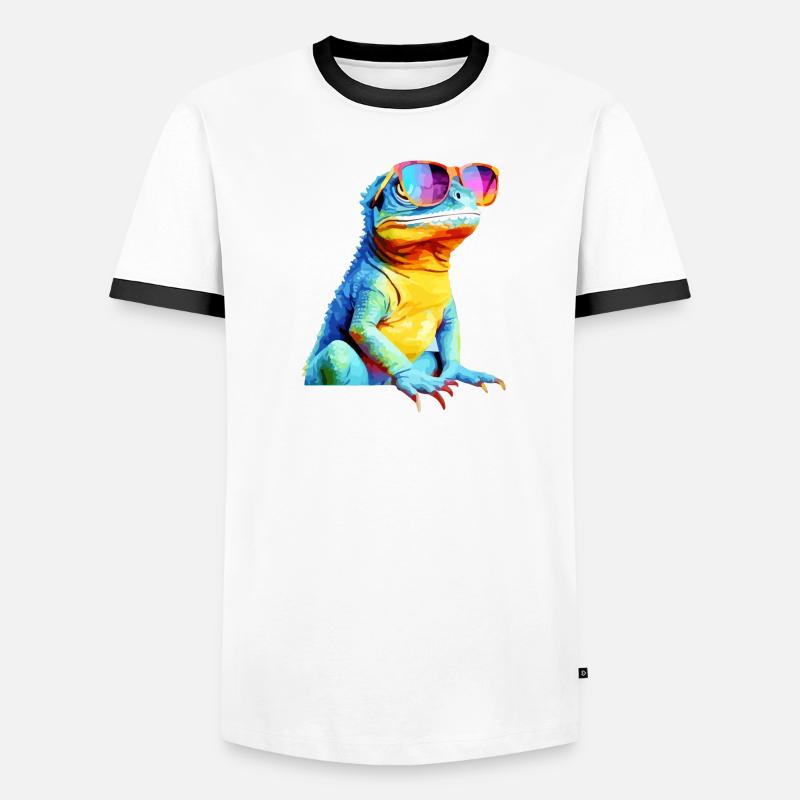 Hacko the spectacled lizard Men's Ringer Shirt