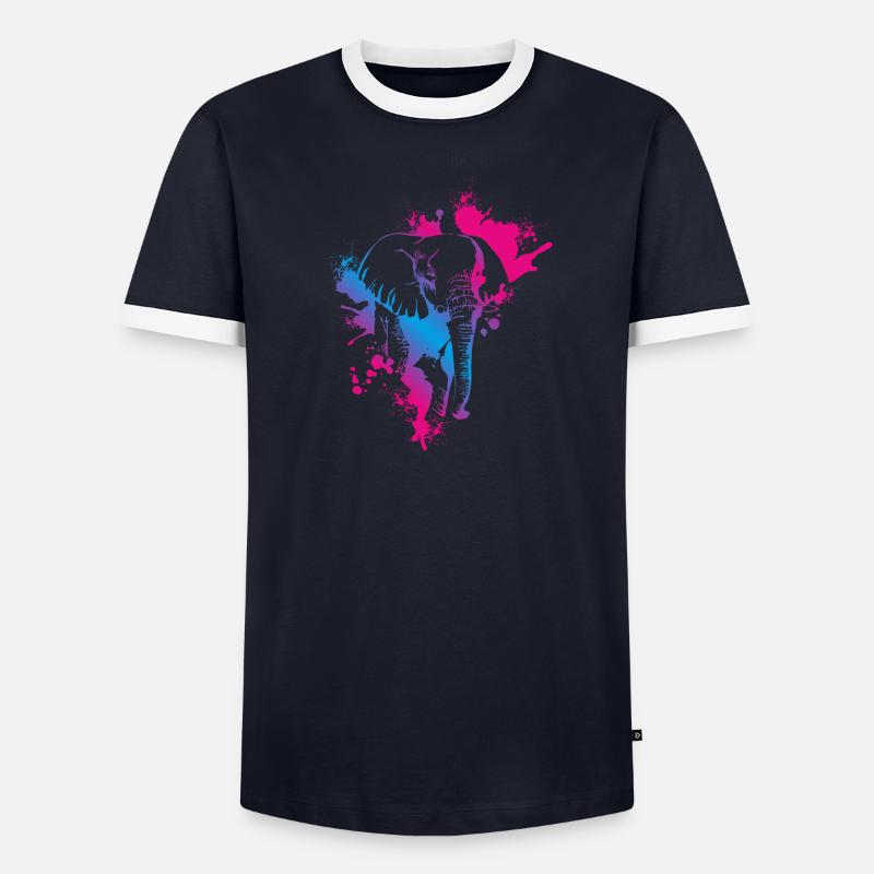 Éléphant T-shirt contrasté Homme