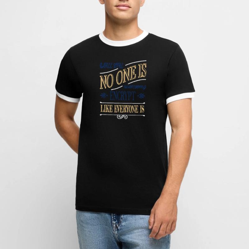 coding bday computer hacking code anonymous mask Men's Ringer Shirt